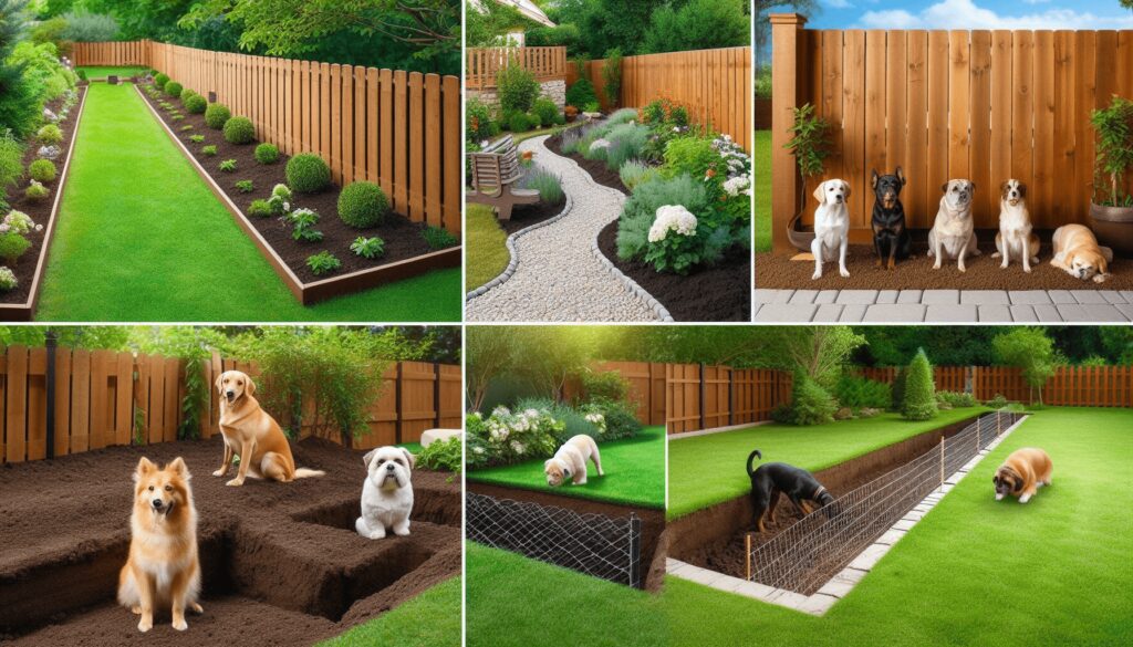 how to keep a dog from digging under fence