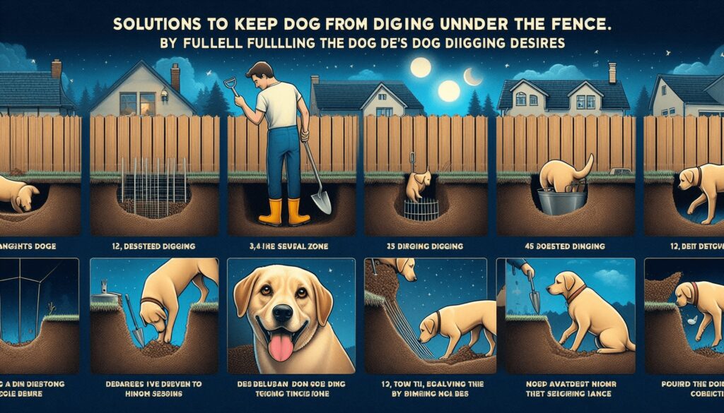 how to stop dog from digging under fence